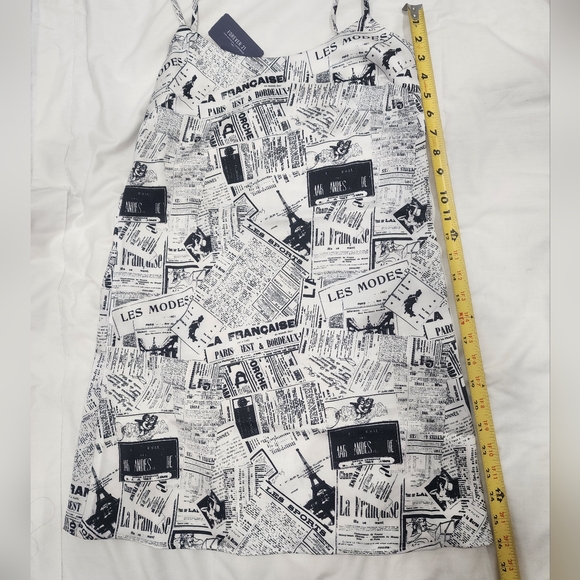 Mini newspaper print dress - a fashionably fearless find!" - Picture 5 of 5